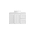 890*360*560mm Matte White Archill Federation Wall Hung Ensuite PVC Cabinet Right Hand Drawer
