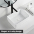 410mm Rectangle Gloss White Ceramic Above Counter Basin Non-overflow