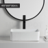 410mm Rectangle Gloss White Ceramic Above Counter Basin Non-overflow