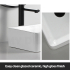 410mm Rectangle Gloss White Ceramic Above Counter Basin Non-overflow