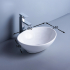 410mm Oval Gloss White Ceramic Above Counter Basin Non-overflow