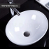 410mm Oval Gloss White Ceramic Above Counter Basin Non-overflow