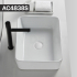 485mm Rectangle Gloss White Ceramic Above Counter Basin Non-overflow