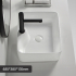 485mm Rectangle Gloss White Ceramic Above Counter Basin With Tap Hole Non-overflow 
