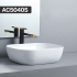 500mm Rectangle Gloss White Ceramic Above Counter Basin Non-overflow