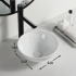 320mm Round Above Counter Basin Ultra Slim Gloss White Ceramic Basin
