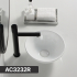 320mm Round Above Counter Basin Ultra Slim Gloss White Ceramic Basin