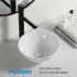 320mm Round Above Counter Basin Ultra Slim Gloss White Ceramic Basin