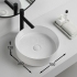 350mm Round Gloss White Ceramic Above Counter Basin Non-overflow