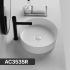 350mm Round Gloss White Ceramic Above Counter Basin Non-overflow