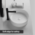 400mm Round Gloss White Ceramic Above Counter Basin Non-overflow