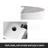 400mm Above Counter Basin Gloss White Ultra Slim Fine Ceramic Basin With Taphole
