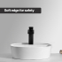 400mm Above Counter Basin Gloss White Ultra Slim Fine Ceramic Basin With Taphole