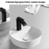 400mm Above Counter Basin Gloss White Ultra Slim Fine Ceramic Basin With Taphole