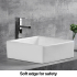 410mm Square Above Counter Basin Gloss White Ultra Slim Fine Ceramic Basin