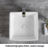 410mm Square Above Counter Basin Gloss White Ultra Slim Fine Ceramic Basin