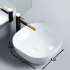 420mm Square Gloss White Ceramic Above Counter Basin Non-overflow