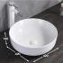 420mm Round Gloss White Ceramic Above Counter Basin Non-overflow