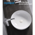 420mm Round Gloss White Ceramic Above Counter Basin Non-overflow