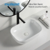 460mm Rectangle Gloss White Ceramic Above Counter Basin Non-overflow