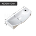 460mm Rectangle Gloss White Ceramic Above Counter Wall Hung Basin Non-overflow