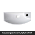460mm Rectangle Gloss White Ceramic Above Counter Wall Hung Basin Non-overflow