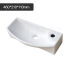 460mm Rectangle Gloss White Ceramic Above Counter Wall Hung Basin Non-overflow