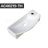 460mm Rectangle Gloss White Ceramic Above Counter Wall Hung Basin Non-overflow