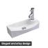 460mm Rectangle Gloss White Ceramic Above Counter Wall Hung Basin Non-overflow