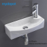 460mm Rectangle Gloss White Ceramic Above Counter Wall Hung Basin Non-overflow