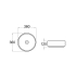 360mm Round Gloss White Ceramic Above Counter Basin Non-overflow