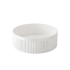 400mm Round Fluted Goss White Ceramic Basin Ribbed Art Basin Above Counter Basin