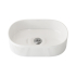 490mm Pill Fluted Gloss White Ceramic Basin Ribbed Art Basin Above Counter Basin