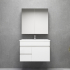 750MM Gloss White MDF Bathroom Vanity Left Drawers Wall Hung Cabinet Only 