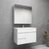 750MM Gloss White MDF Bathroom Vanity Left Drawers Wall Hung Cabinet Only 