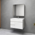 750MM Gloss White MDF Bathroom Vanity Left Drawers Wall Hung Cabinet Only 