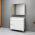 900MM Narrow Gloss White MDF Bathroom Vanity Left Drawers Free standing Cabinet Only