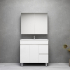 900MM Narrow Gloss White MDF Bathroom Vanity Right Drawers Free standing Cabinet Only