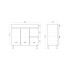 900MM Narrow Gloss White MDF Bathroom Vanity Right Drawers Free standing Cabinet Only