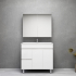 900MM Gloss White MDF Bathroom Vanity Left Drawers Free standing Cabinet Only