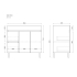 900MM Gloss White MDF Bathroom Vanity Left Drawers Free standing Cabinet Only