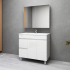 900MM Gloss White MDF Bathroom Vanity Left Drawers Free standing Cabinet Only