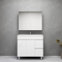 900MM Gloss White MDF Bathroom Vanity Right Drawers Free standing Cabinet Only