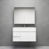 900MM Gloss White MDF Bathroom Vanity Left Drawers Wall Hung Cabinet Only