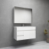 900MM Gloss White MDF Bathroom Vanity Left Drawers Wall Hung Cabinet Only