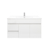 900MM Gloss White MDF Bathroom Vanity Left Drawers Wall Hung Cabinet Only