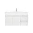 900MM Gloss White MDF Bathroom Vanity Right Drawers Wall Hung Cabinet Only