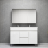 1200MM Gloss White MDF Bathroom Vanity 2 Middle Drawers 2 Side Doors Free standing Cabinet Only