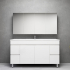 1500MM Gloss White MDF Bathroom Vanity 4 Side Drawers 2 Middle Doors Free standing Cabinet Only