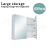 600MM Pencil Edge Gloss White MDF Shaving Cabinet 2 Doors Mirror Cabinet